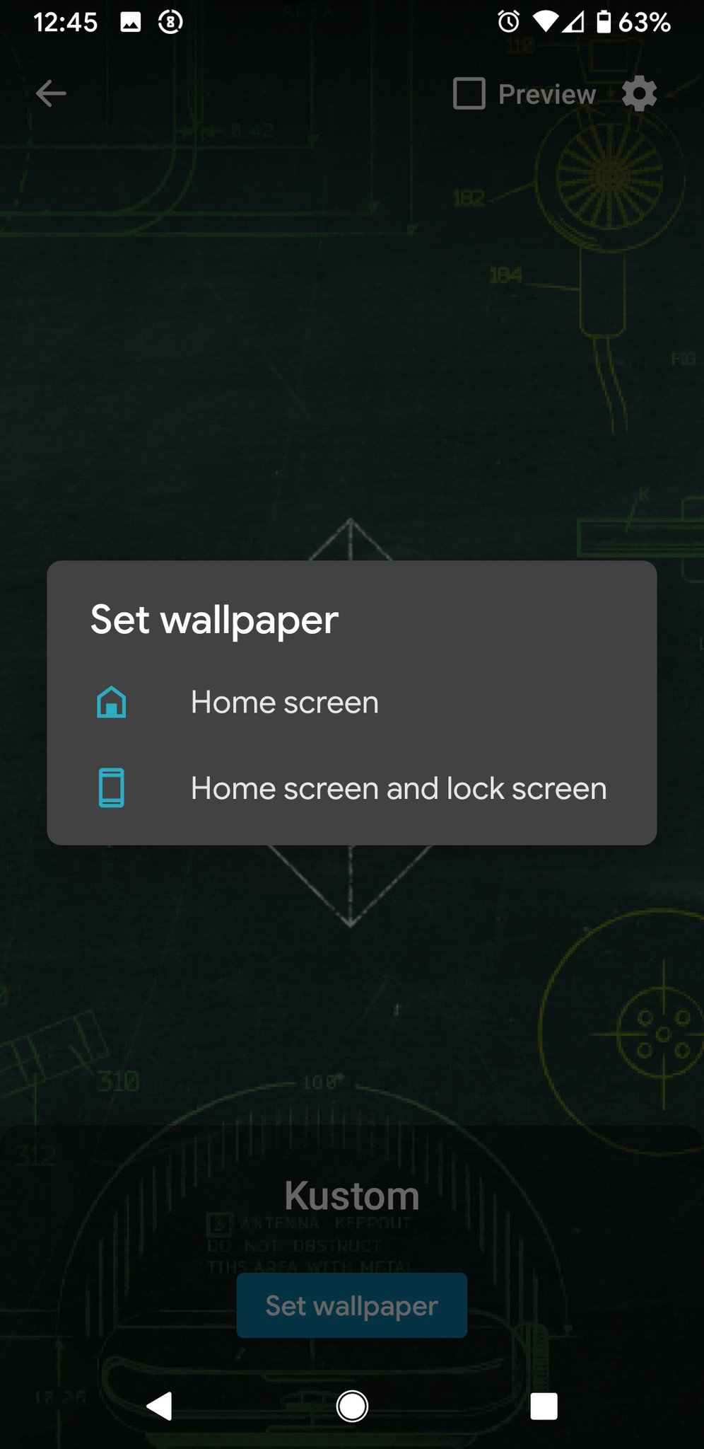 Home screen and lock screen