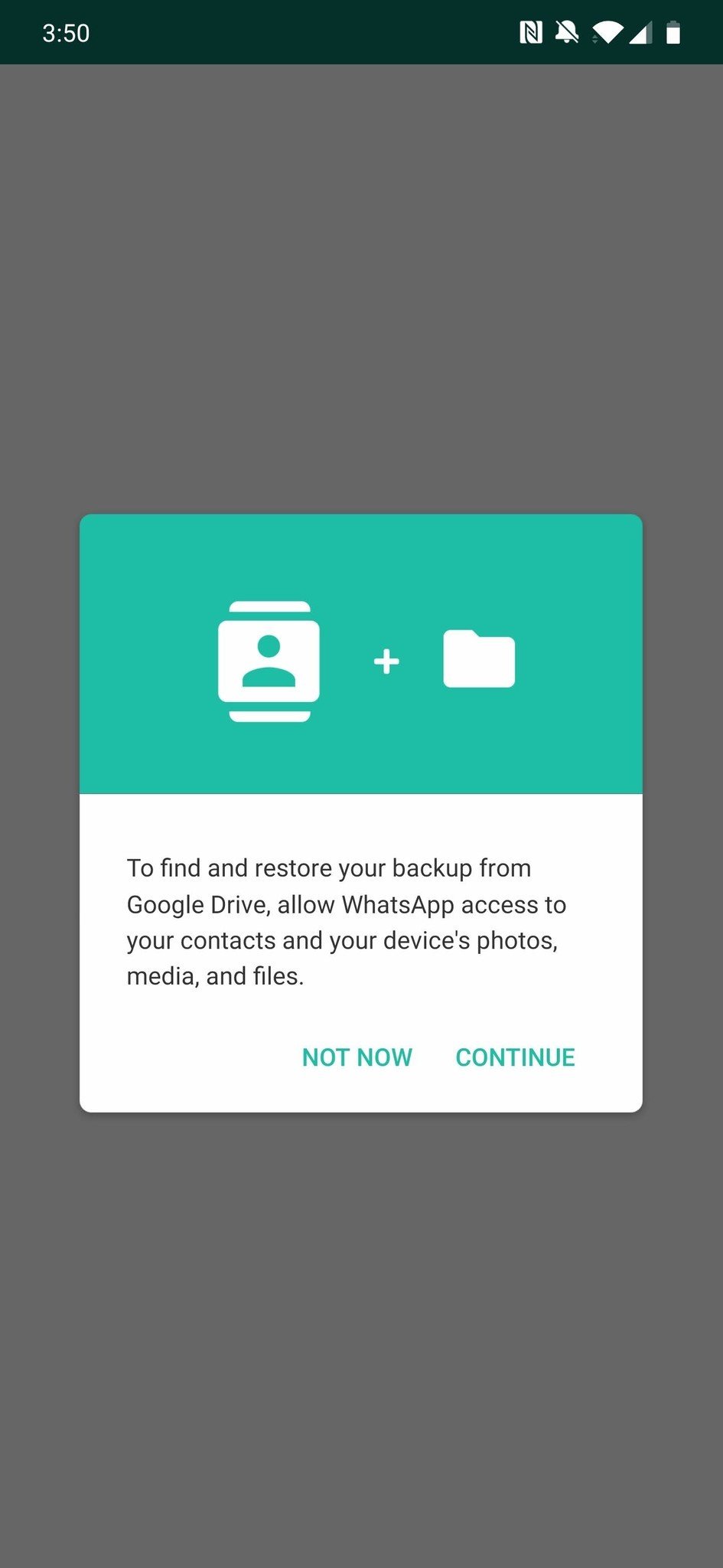 WhatsApp Android backup messages