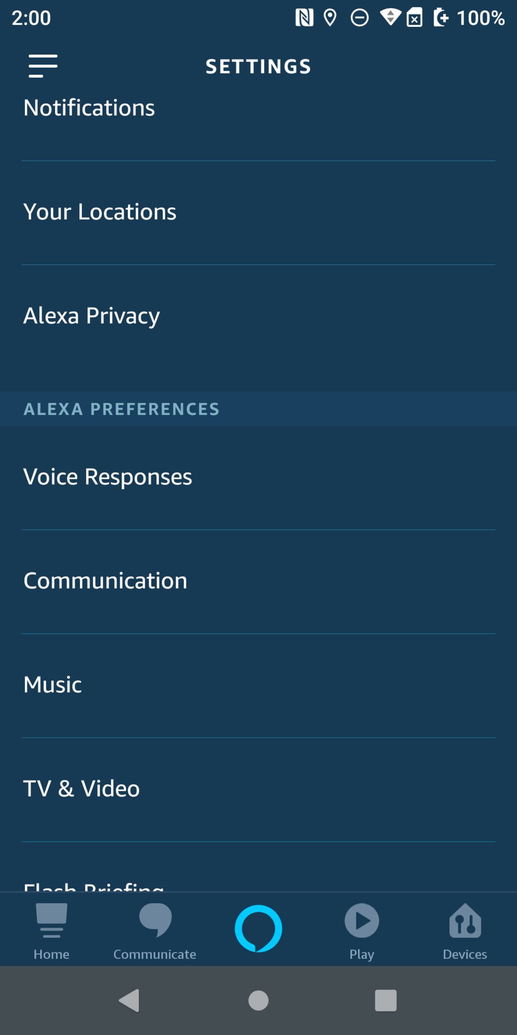 Alexa app music default 1
