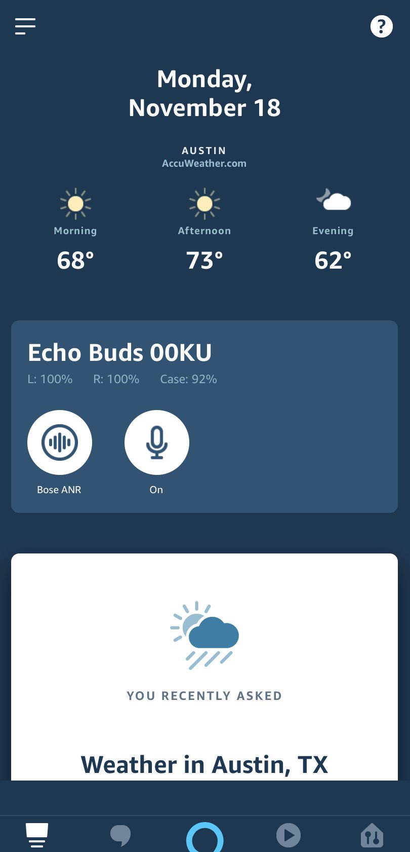 Echo Buds custom screen 1