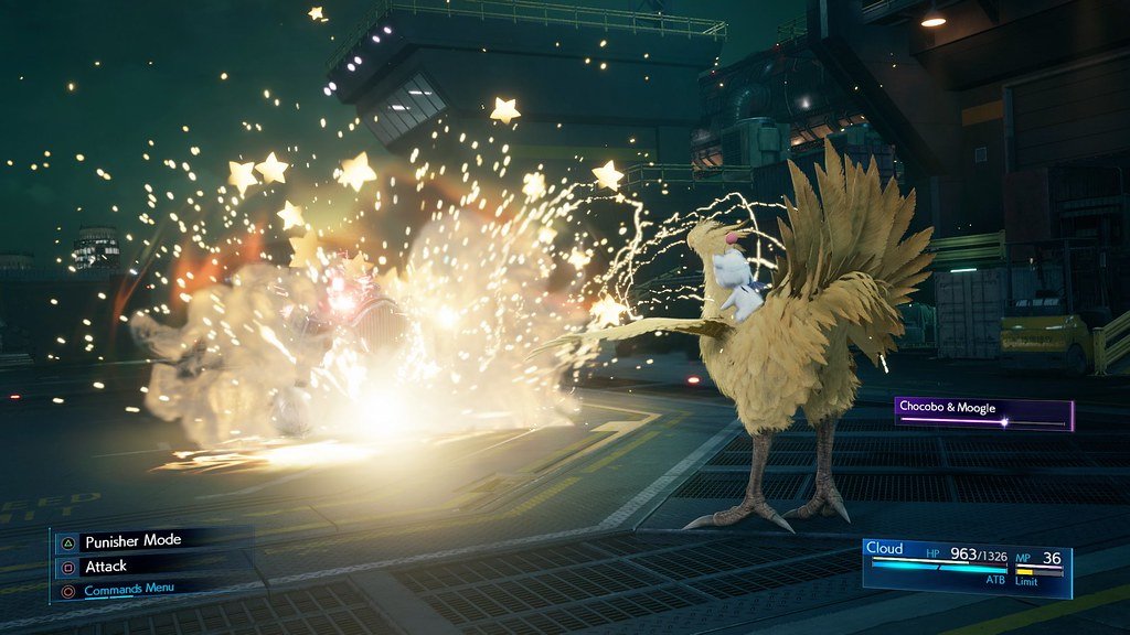Chocobo and Moogle in the Final Fantasy 7 remake