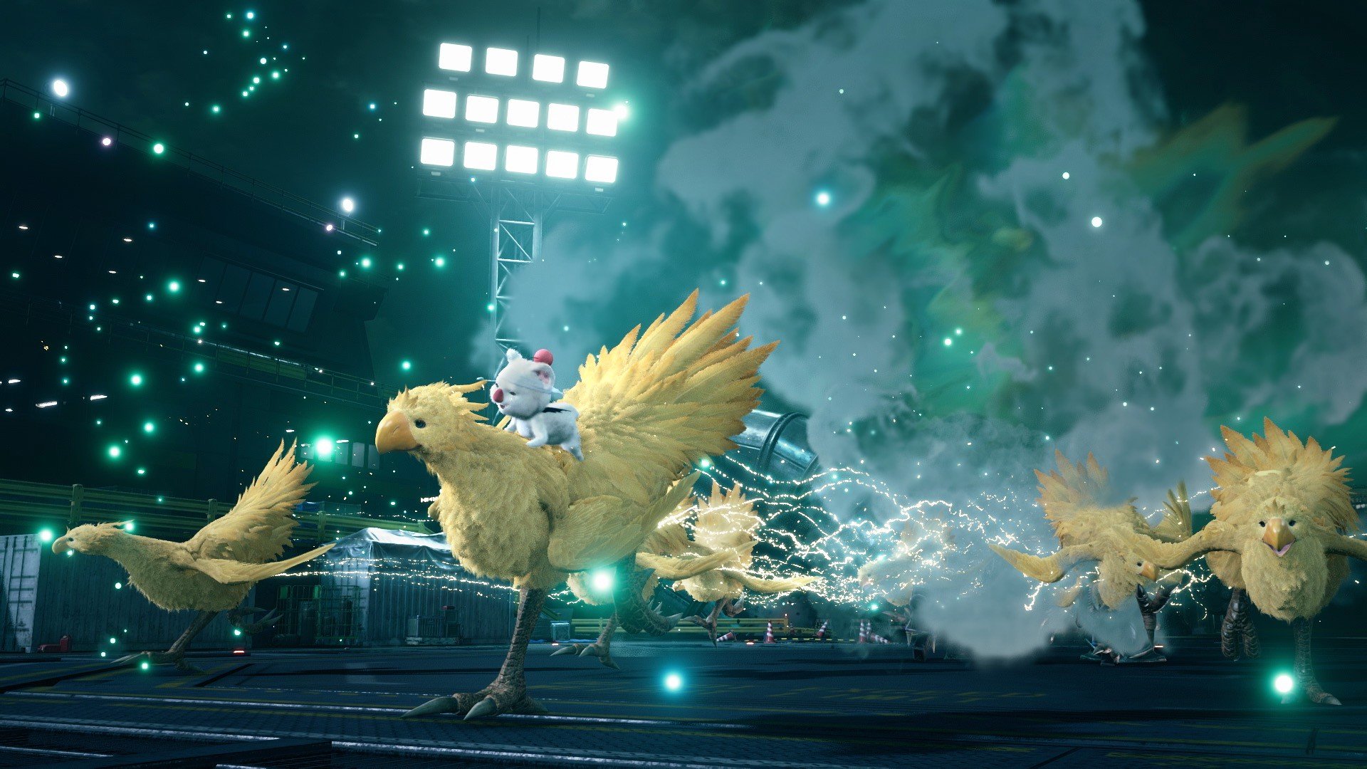 Chocobo and Moogle in the Final Fantasy 7 remake