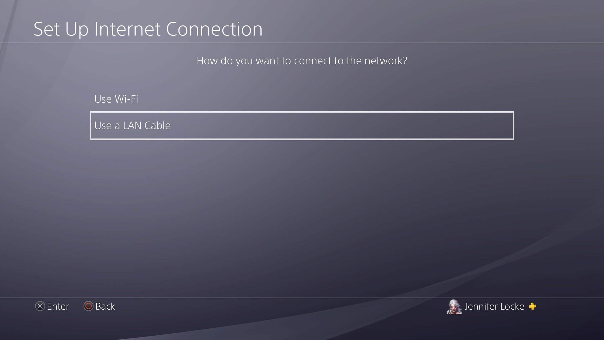 Use a LAN cable PS4