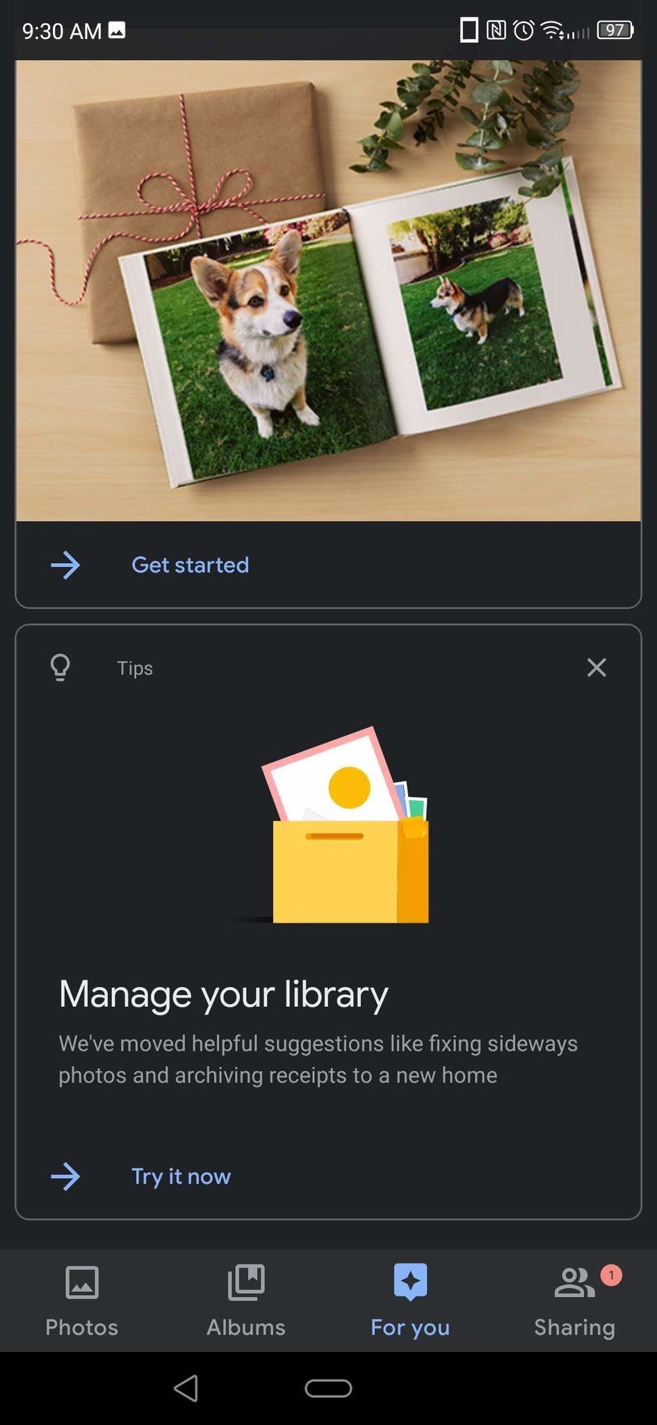 Google Photos for you renamed tab