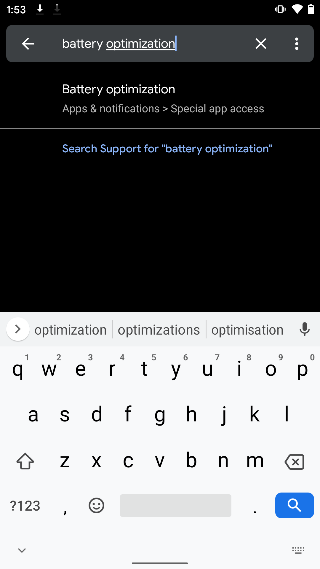 Turn off app battery optimization
