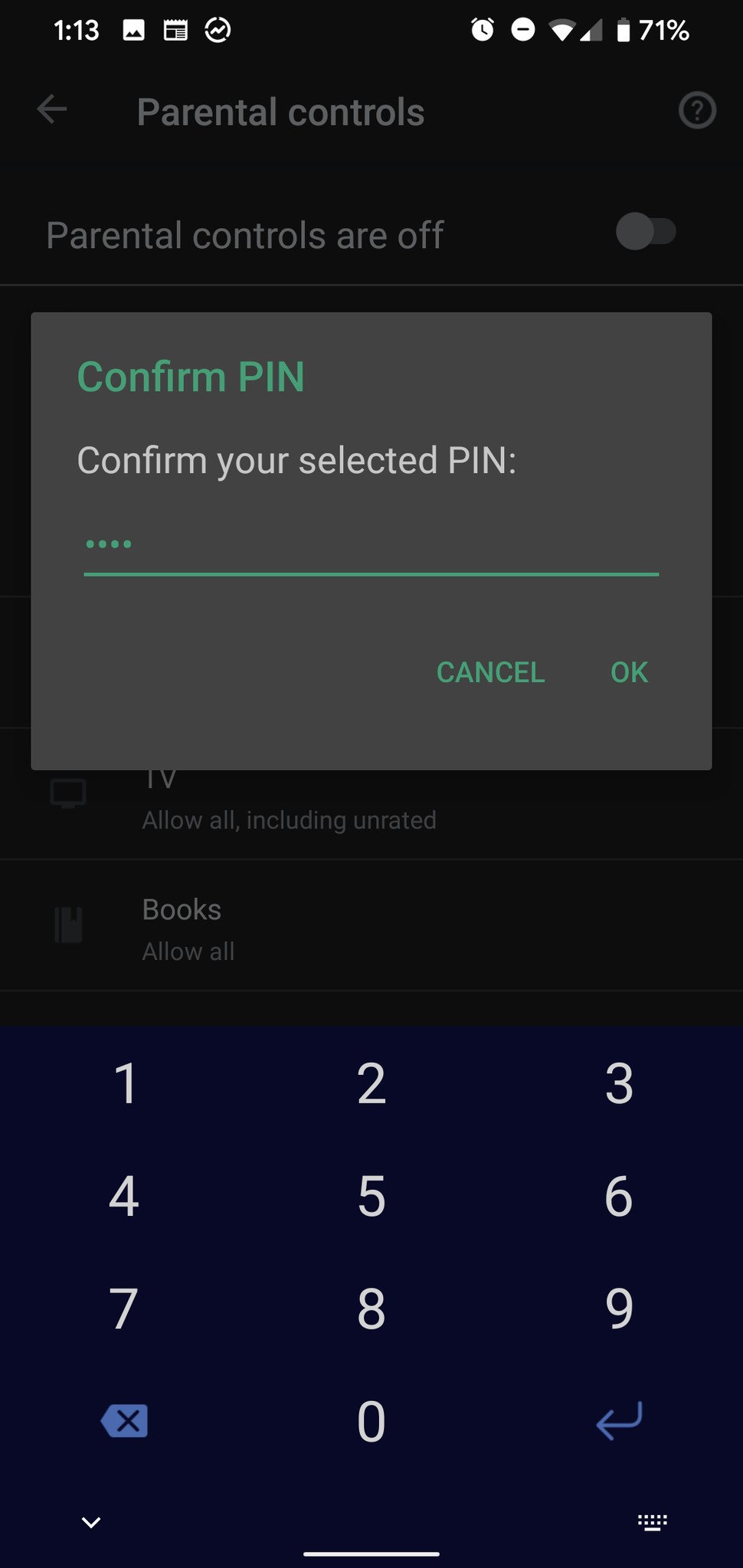 Confirm your PIN