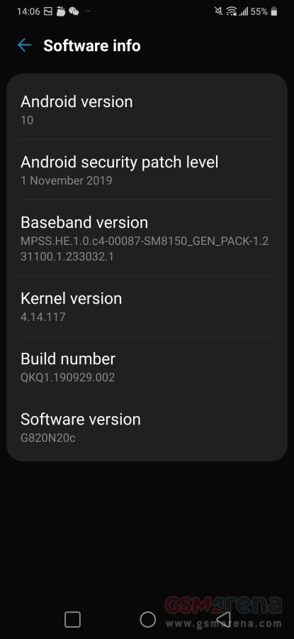 LG G8 Android 10 Update