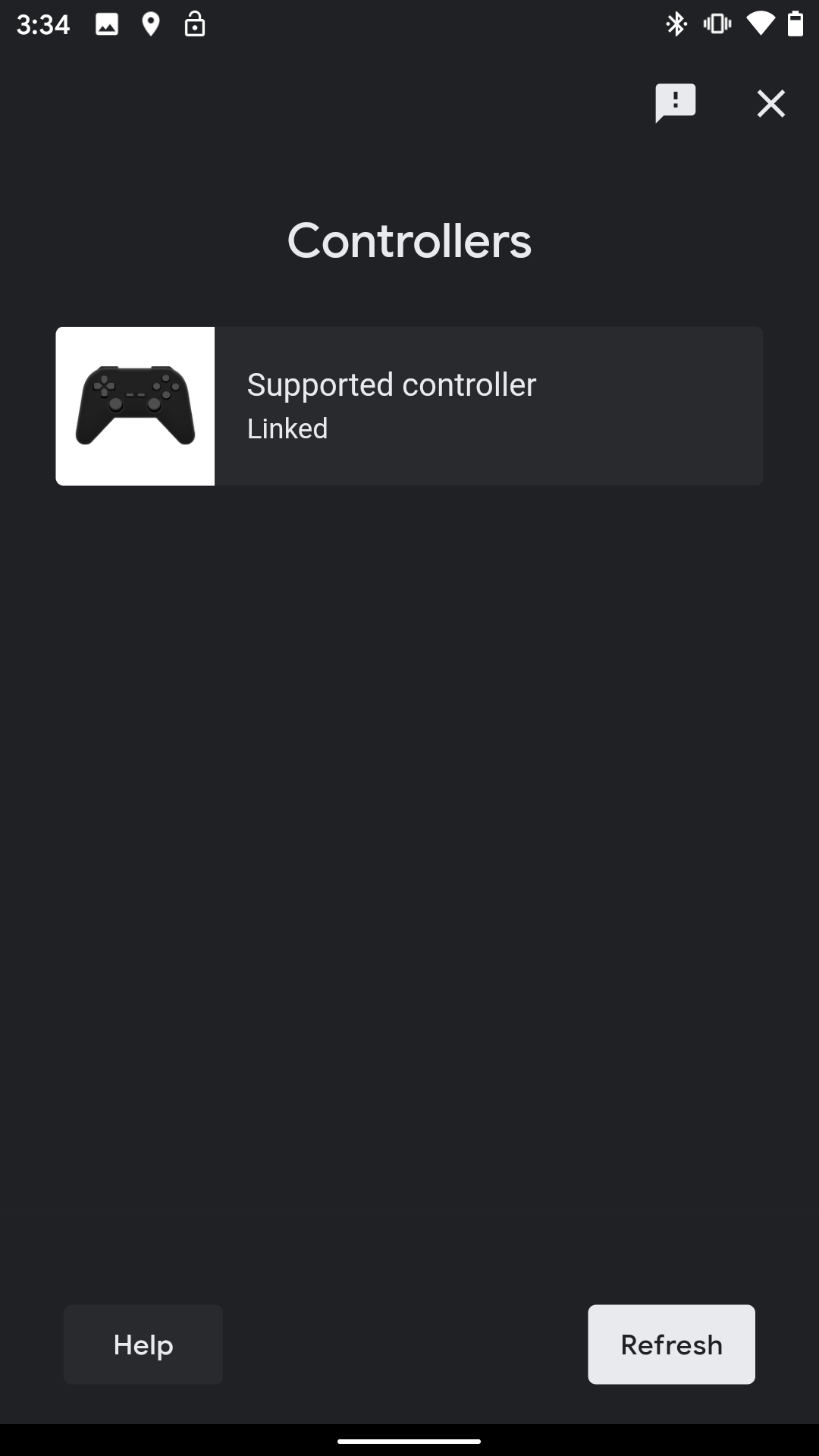 Pairing an Xbox One controller for Stadia