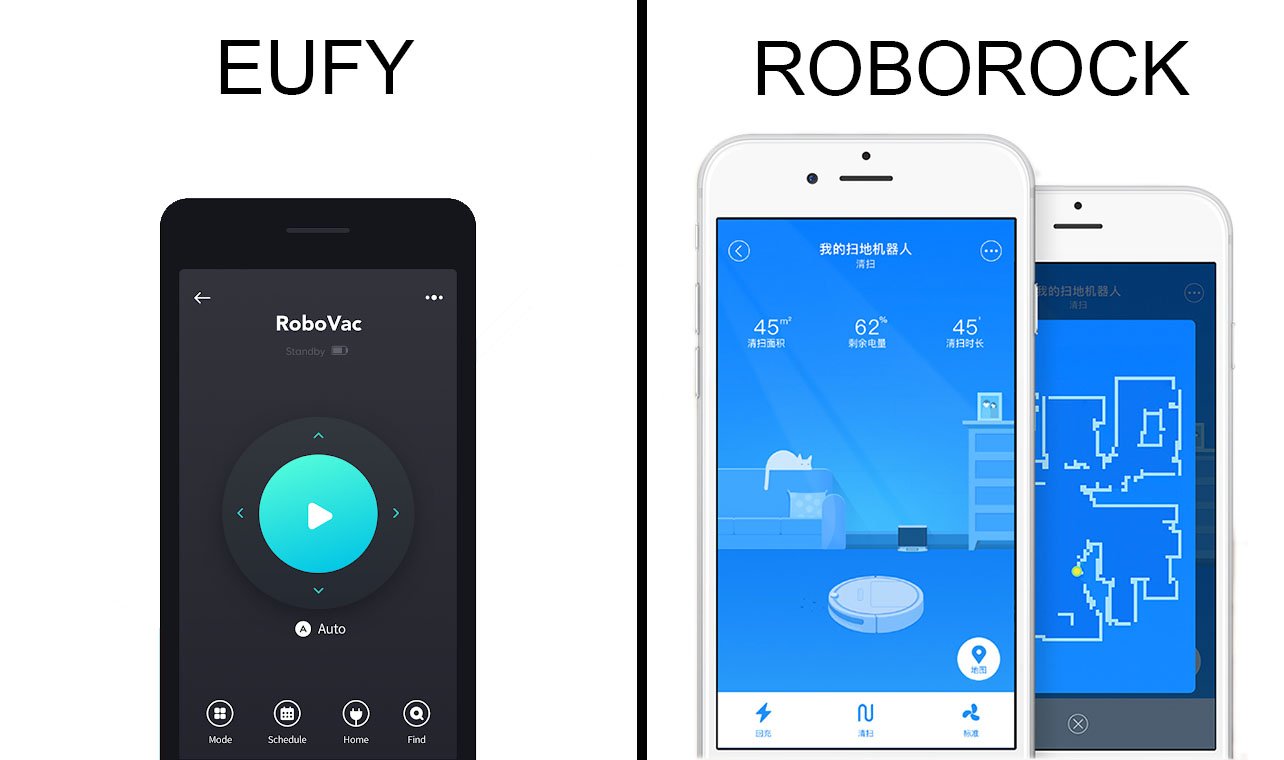 Eufy vs Roborock apps