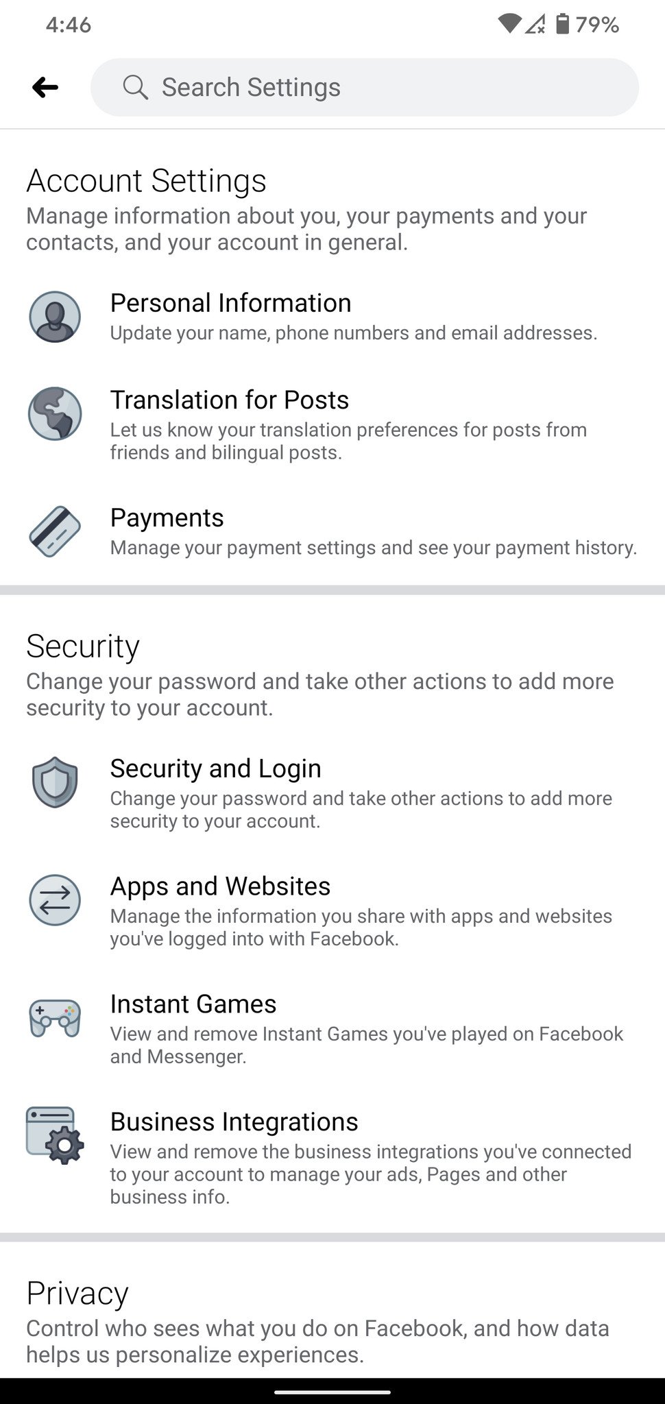 How to change Facebook password