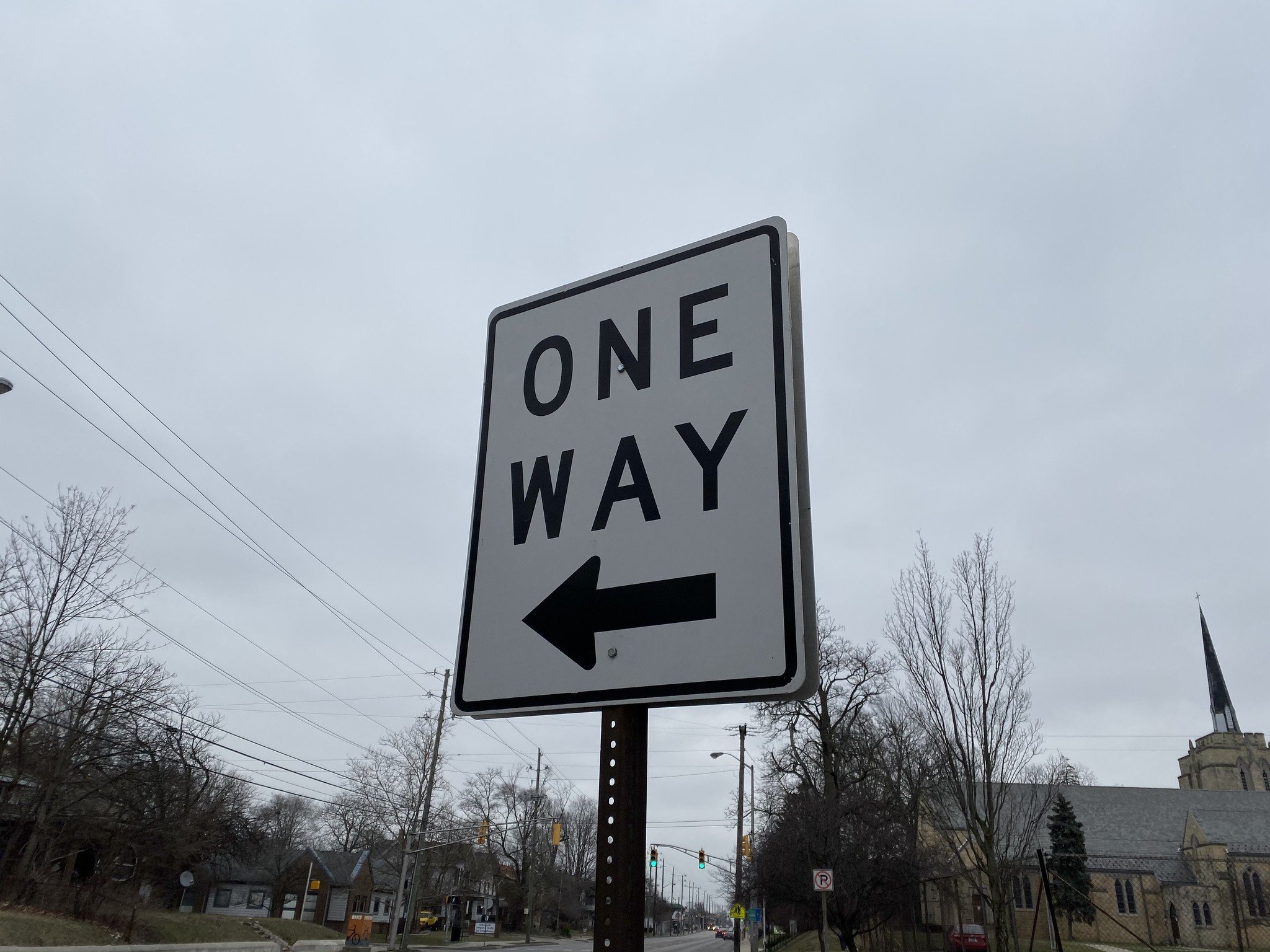 One Way sign shot on the iPhone 11