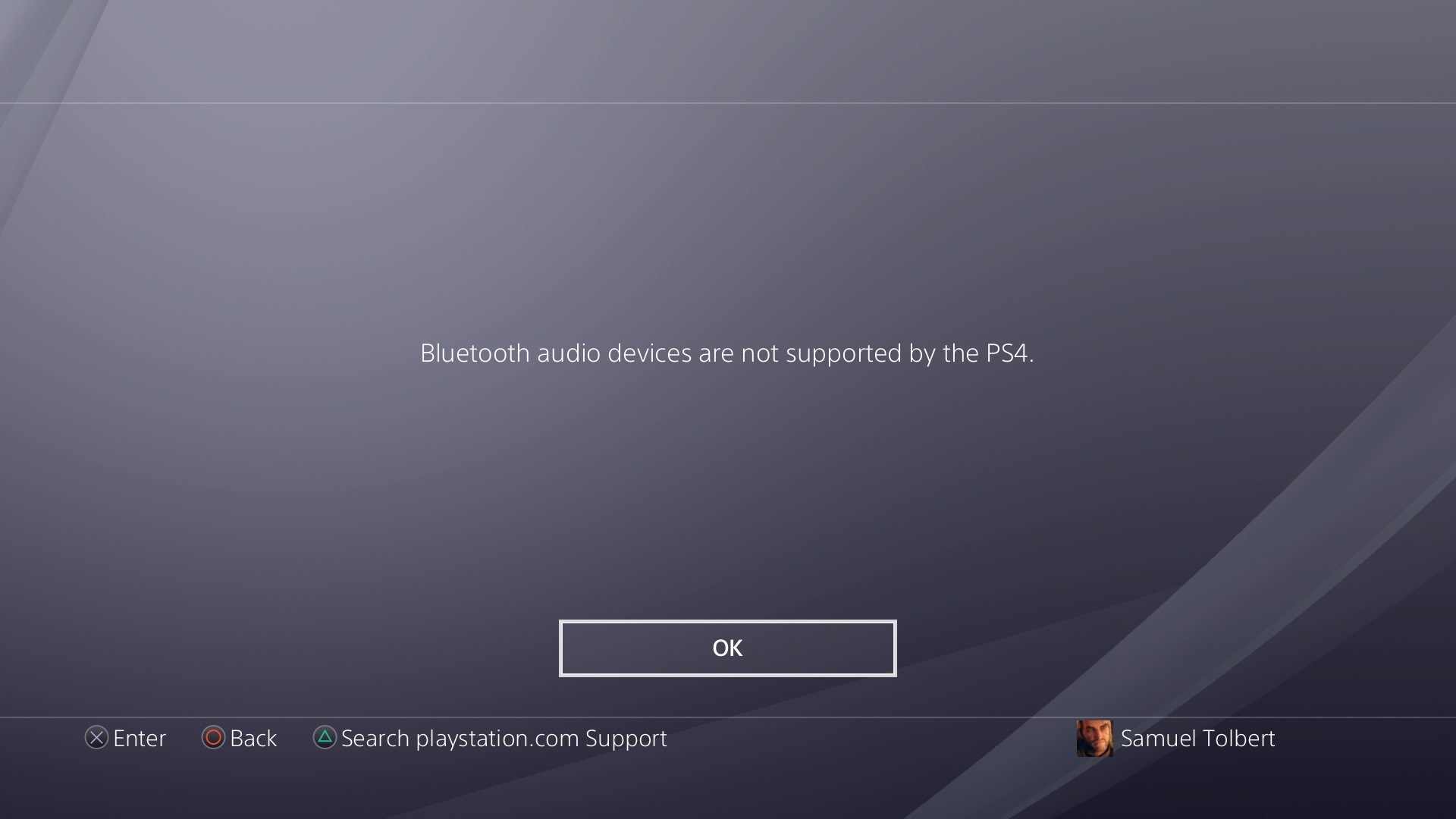 Bluetooth Audio Devices Are Not Supported Ps