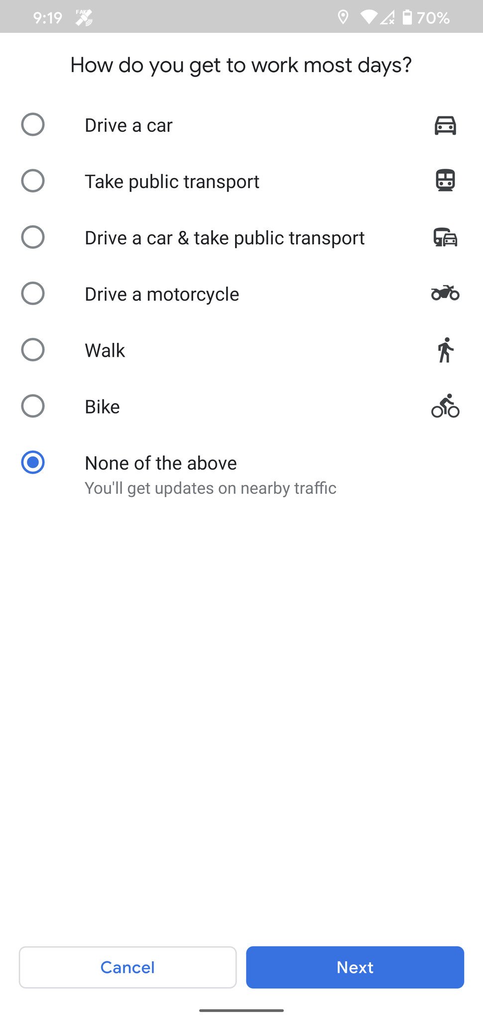 Google Maps Commute