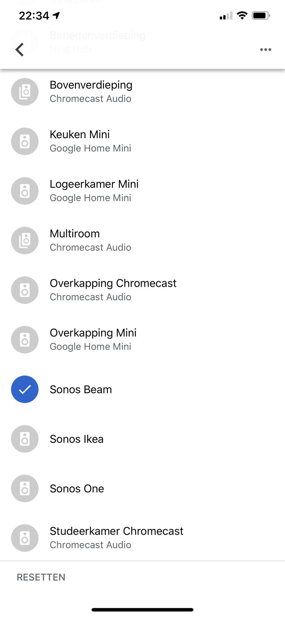 Sonos Beam Default Speaker Google Home Screenshot