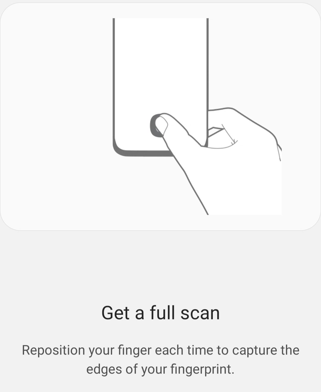 Galaxy S20 fingerprint sensor settings