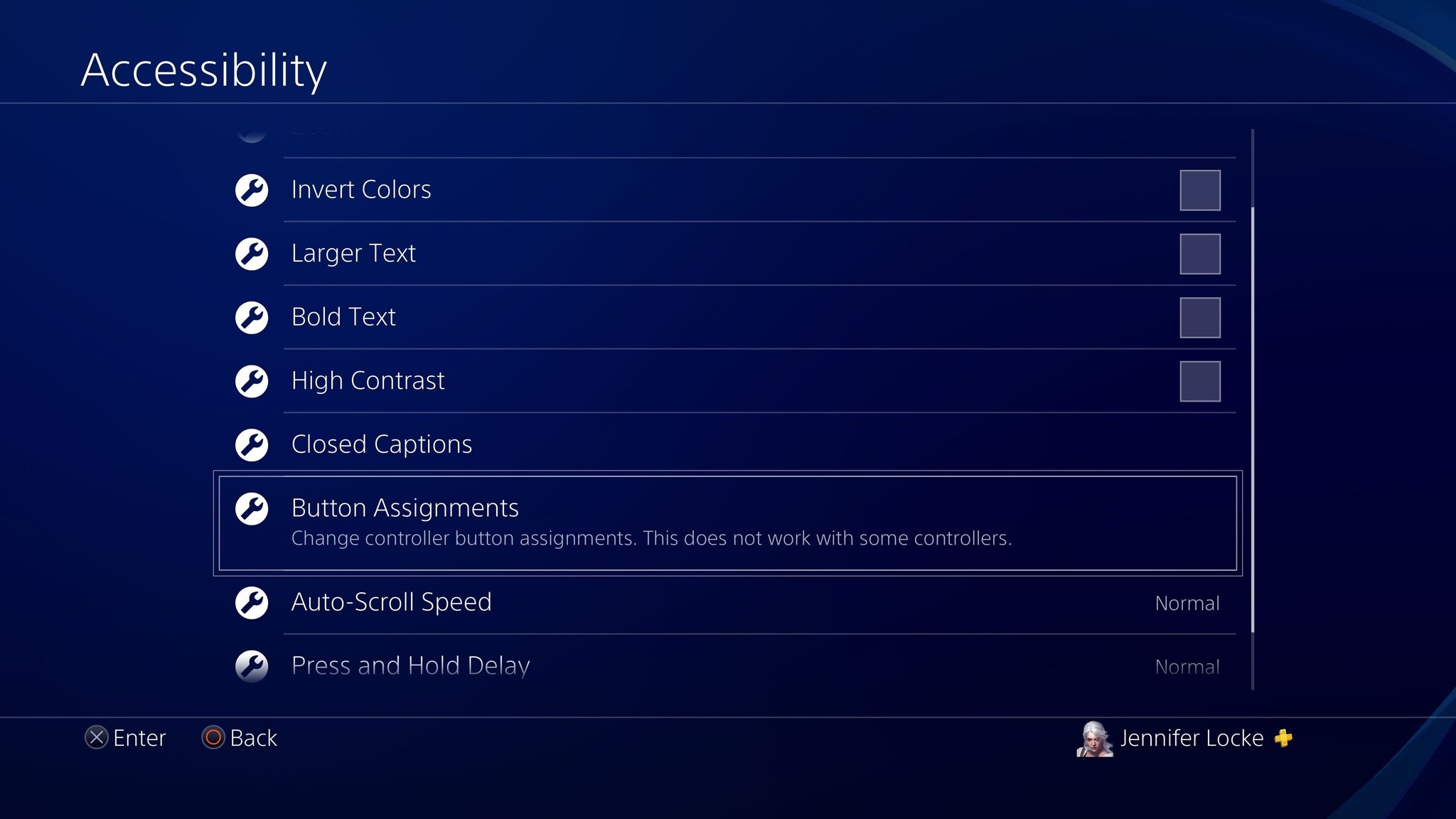 Dualshock 4 Settings Button Assignments