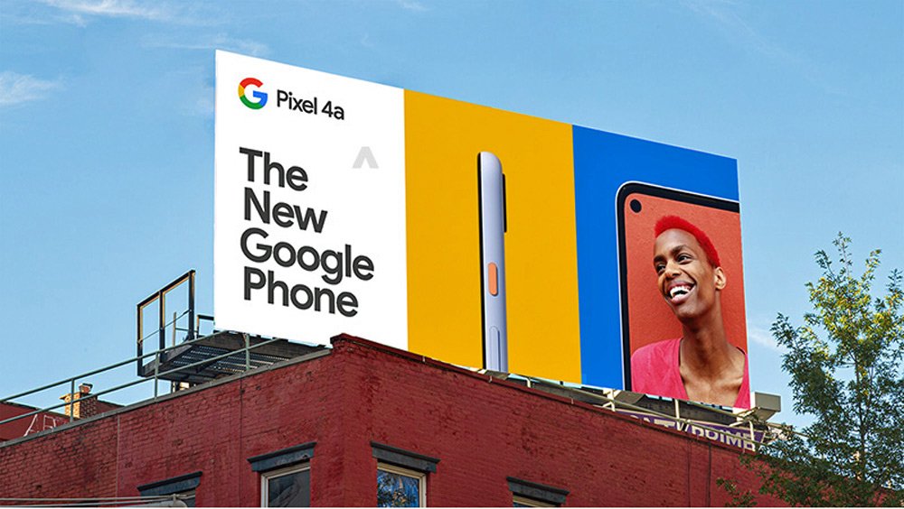 Google Pixel 4a Billboard Leak Header