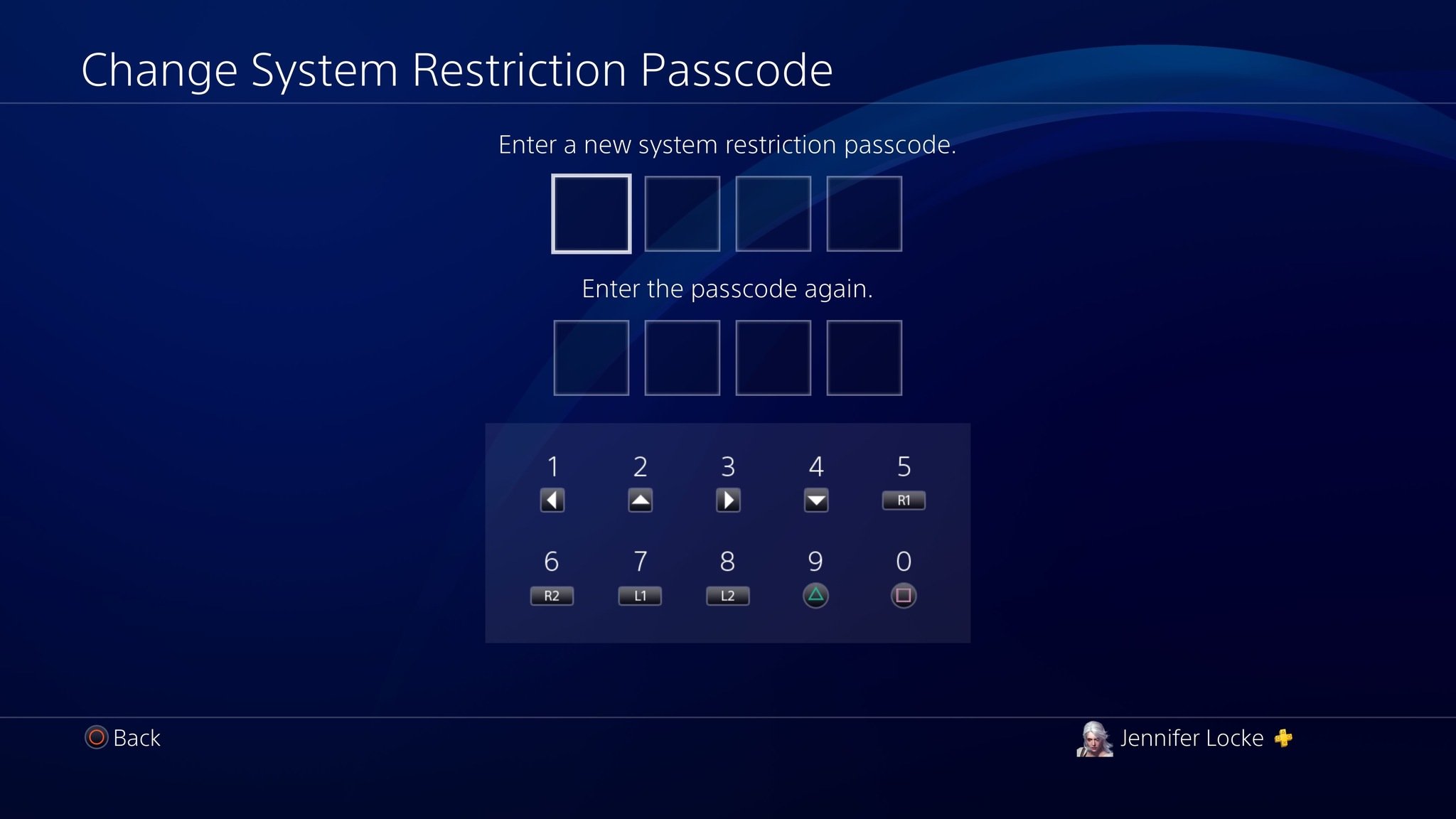 New System Restriction Passcode