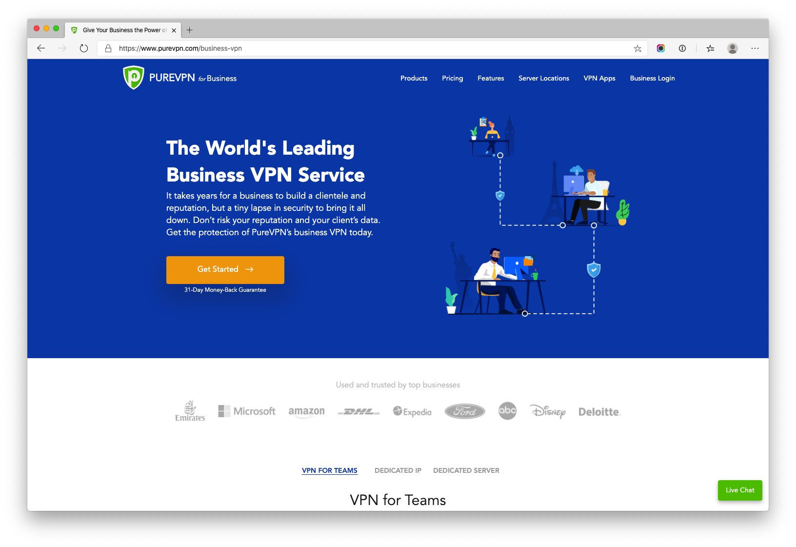 Purevpn Business Site Screenshot