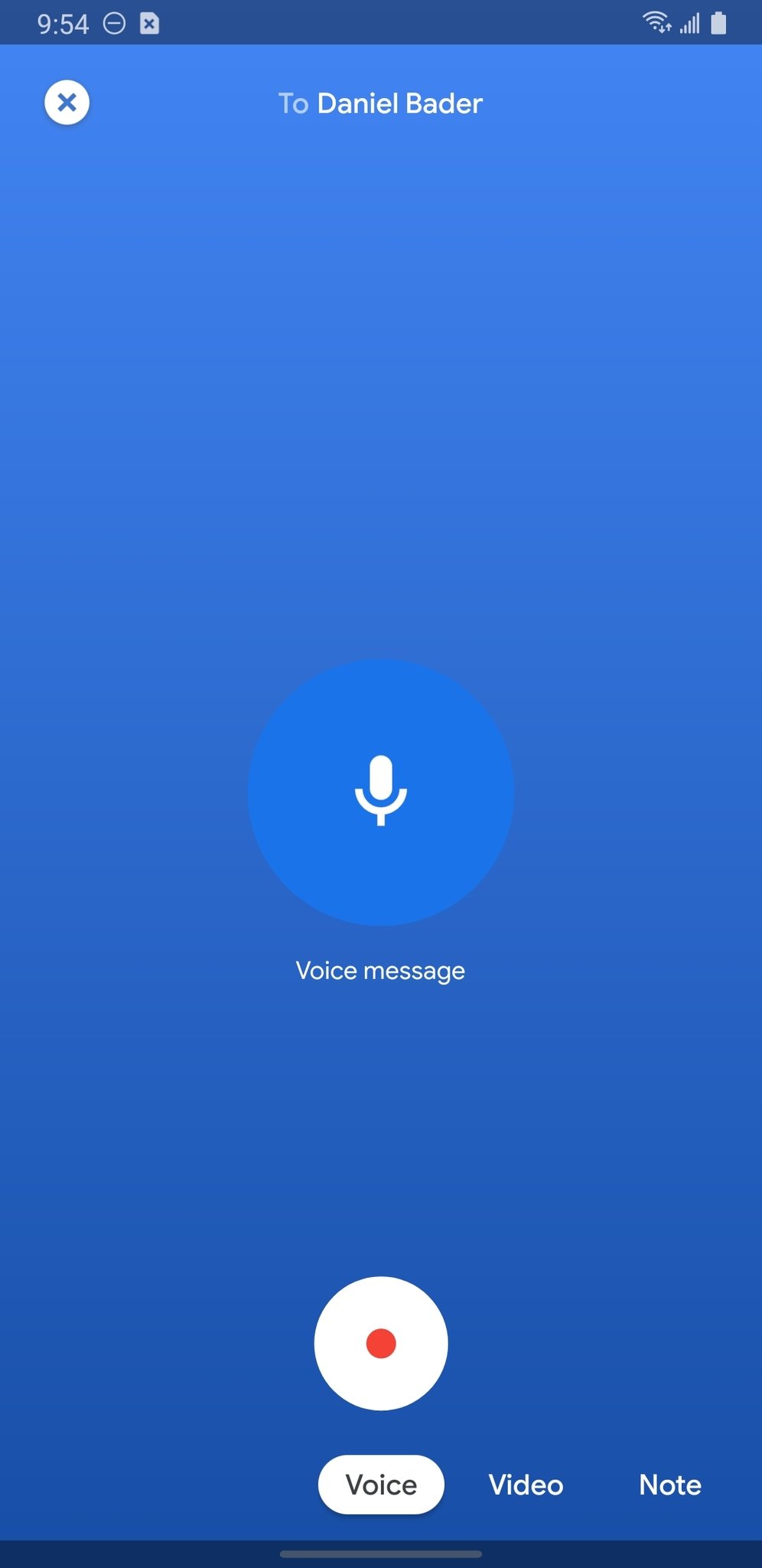 Google Duo Voice Message