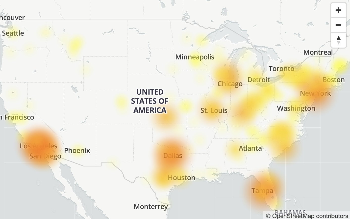 Spectrum Outage Map March