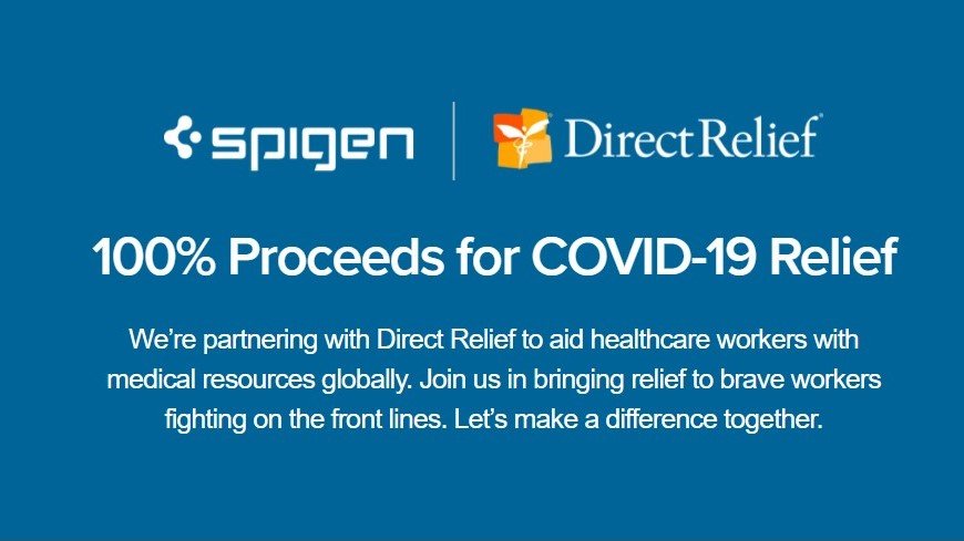 Spigen Direct Relief partnership
