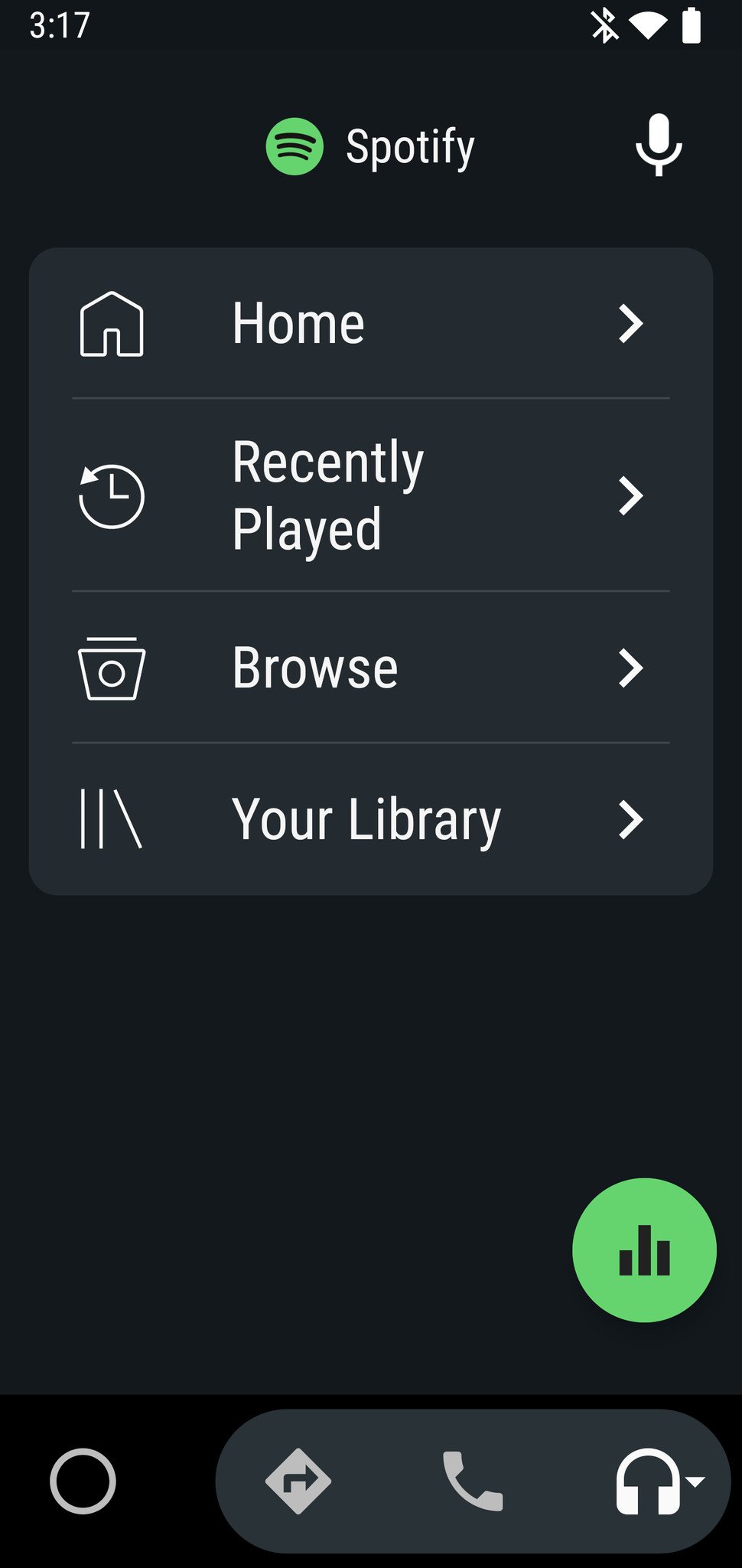 Android Auto Phone UI