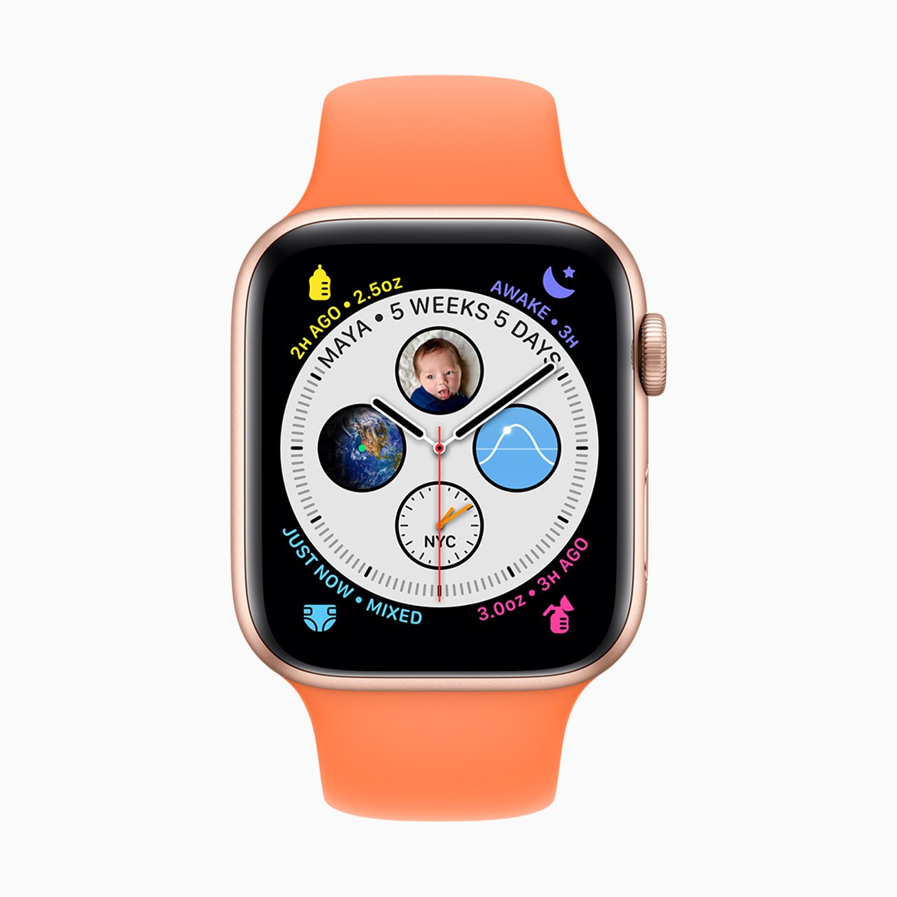 Apple Watch Watchos7 Glow Baby Screen