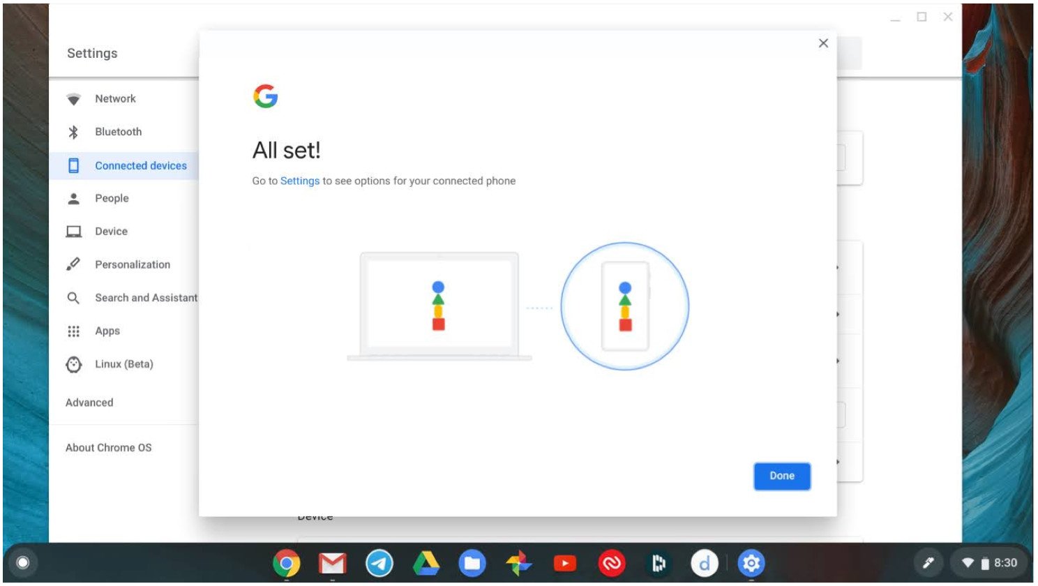 Connect Chromebook Android 6