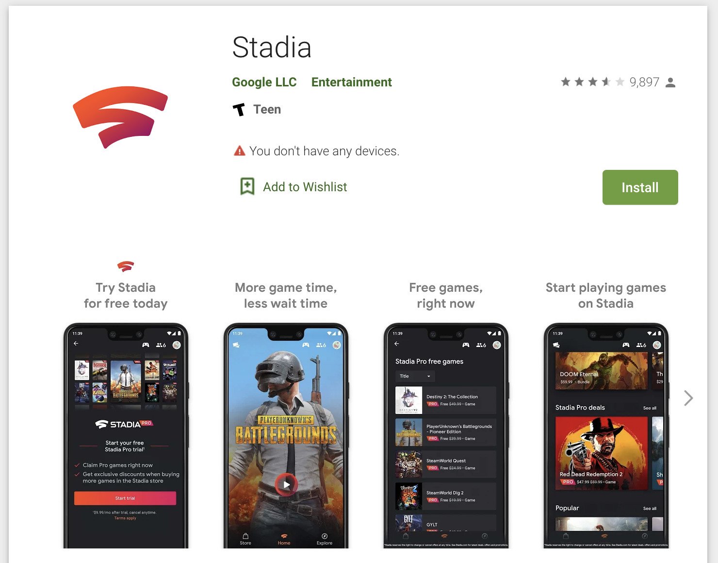 Stadia Android Download