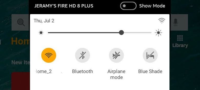 Amazon Fire Hd 8 Plus Show Mode Toggle
