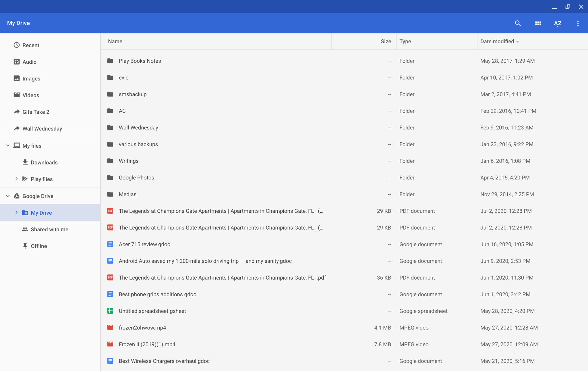 Chromebook Files app