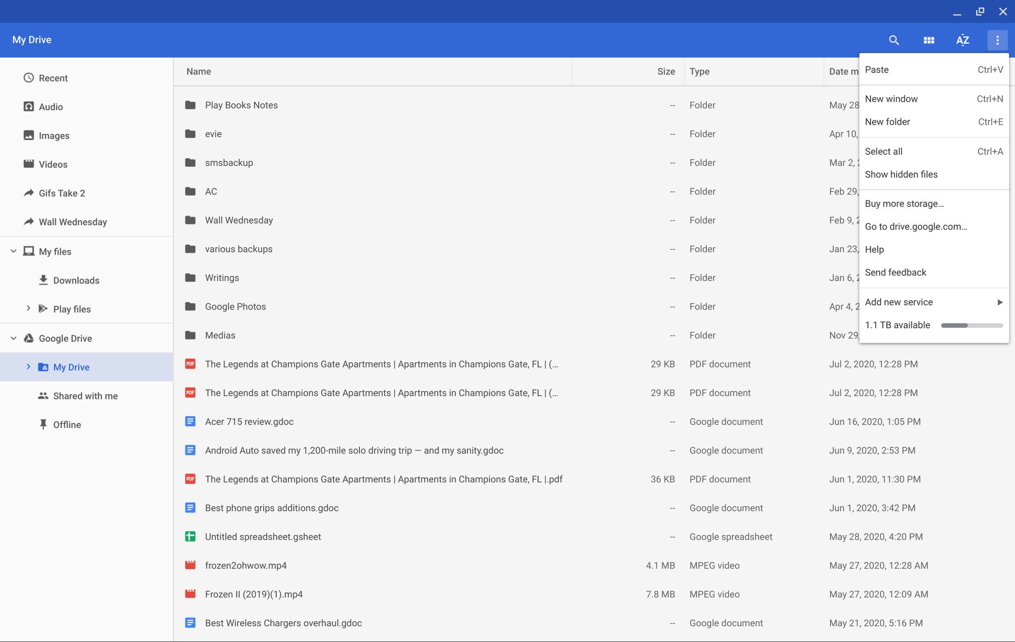 Chromebook Files app