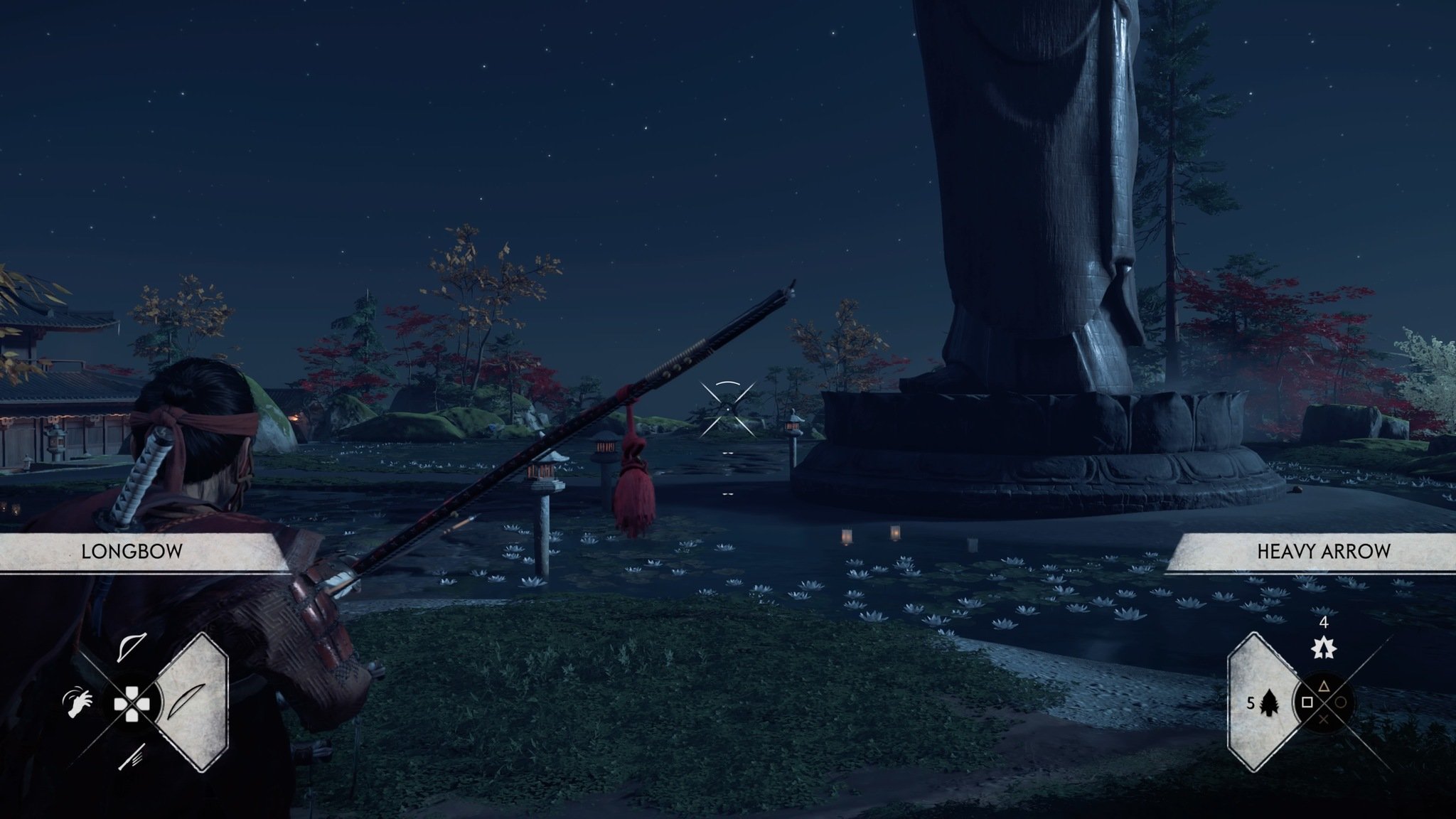Ghost Of Tsushima Aiming With Long Bow