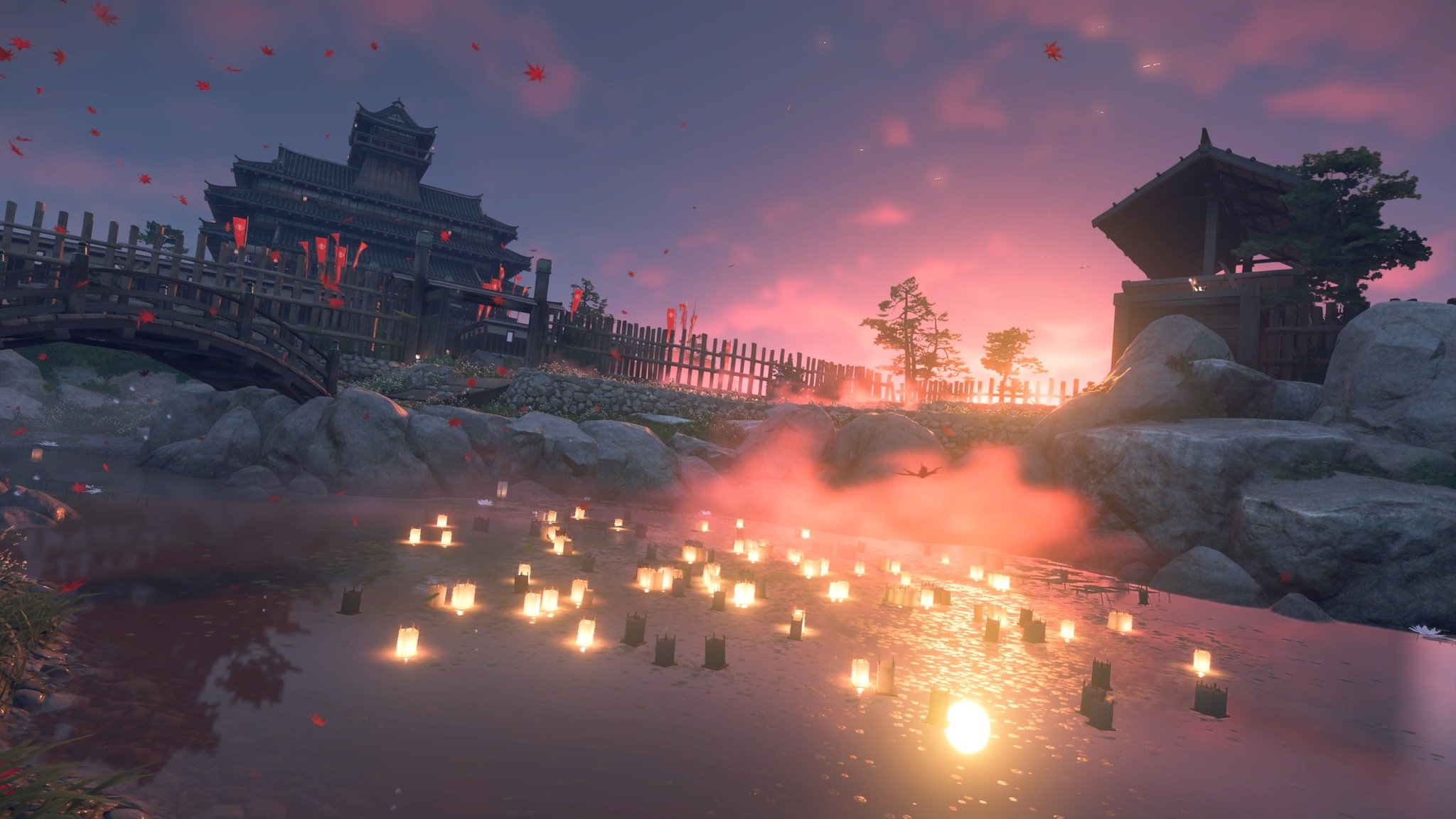 Ghost Of Tsushima Castle And Candles
