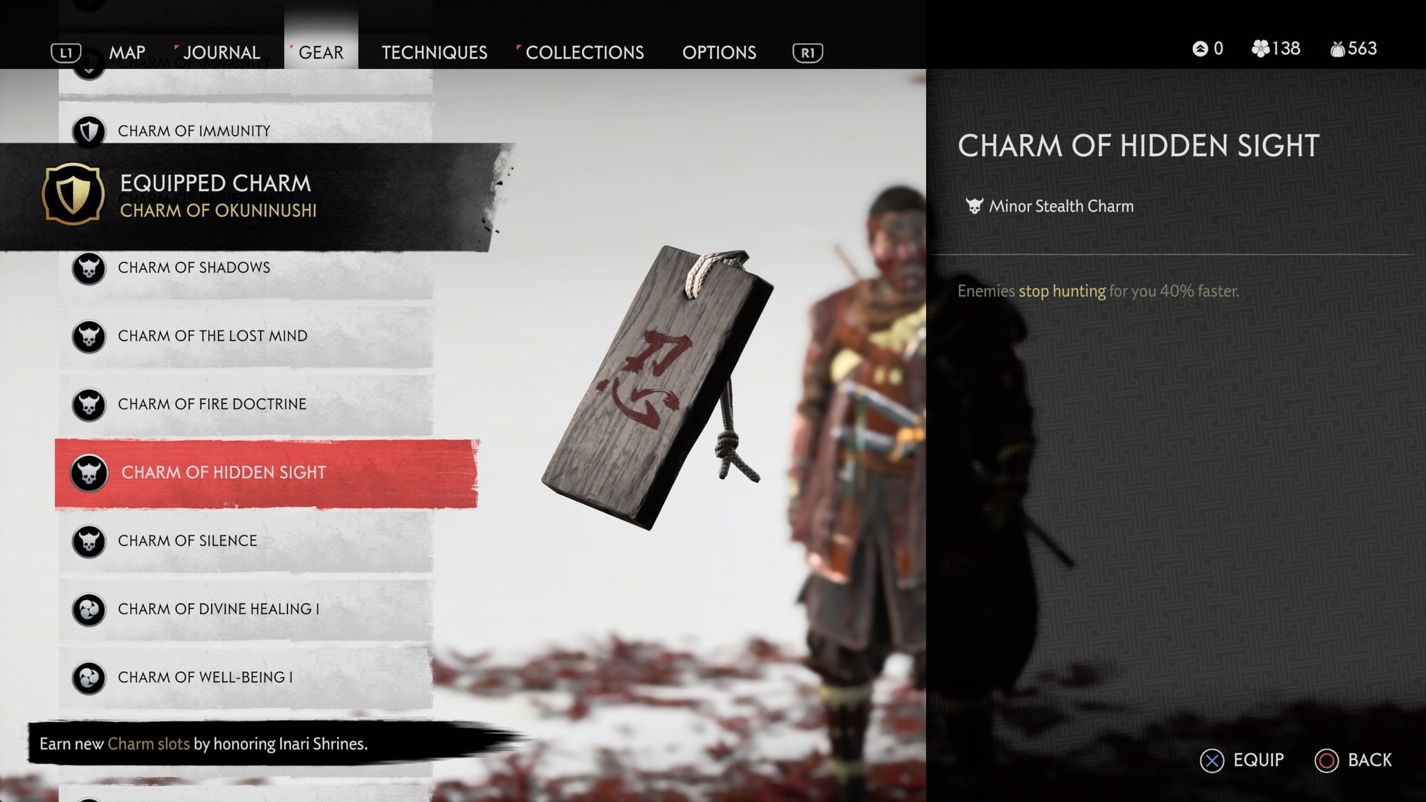 Ghost Of Tsushima Minor Stealth Charm