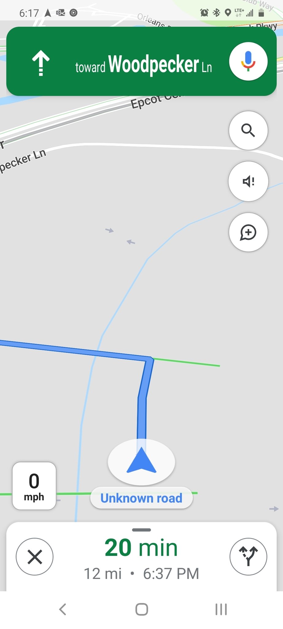 Google Maps Navigation mode