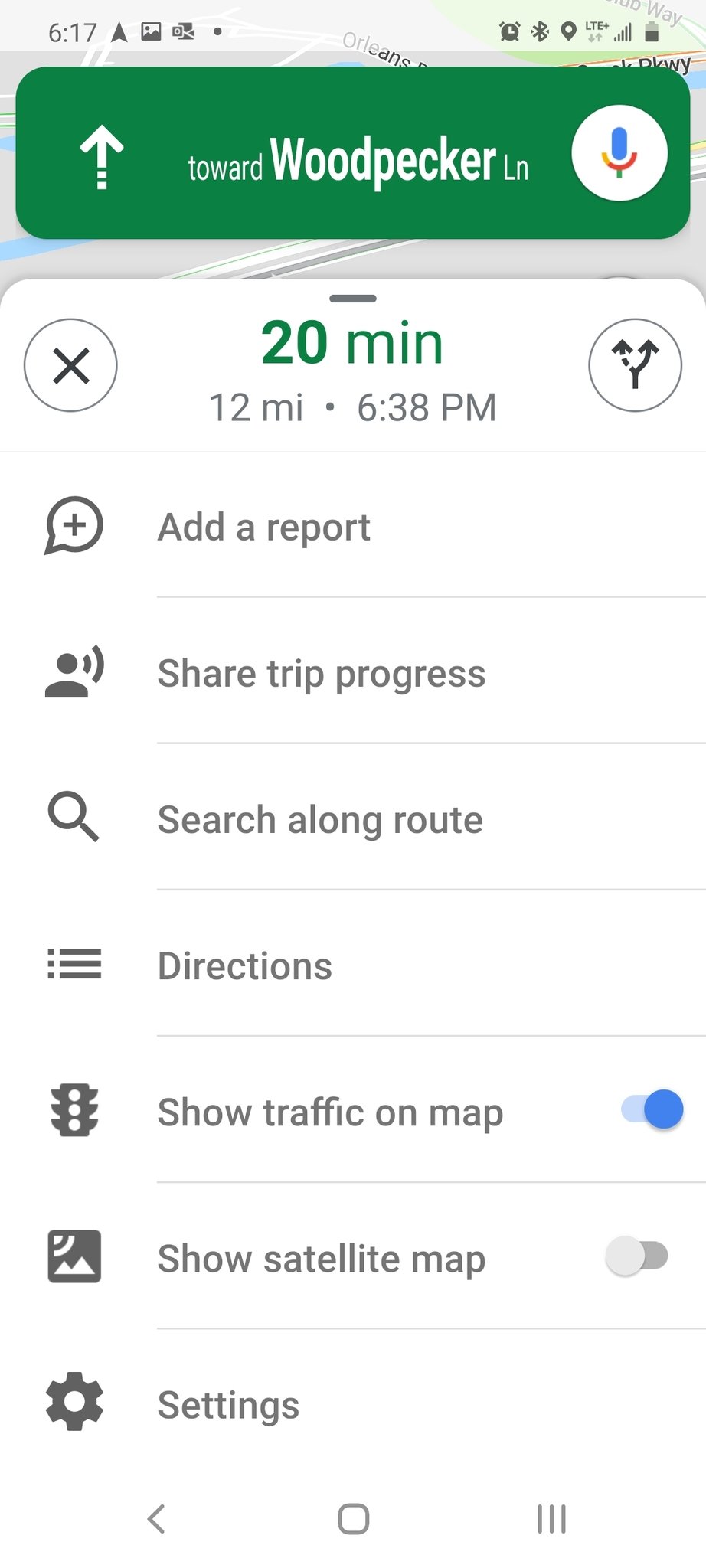 Google Maps Navigation mode