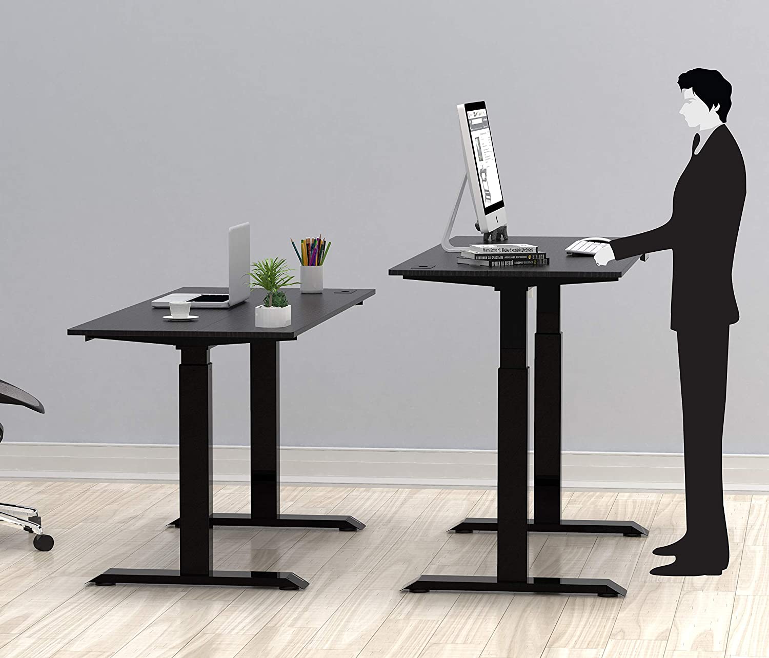 Shw Electric Height Standing Desk Lifestyle