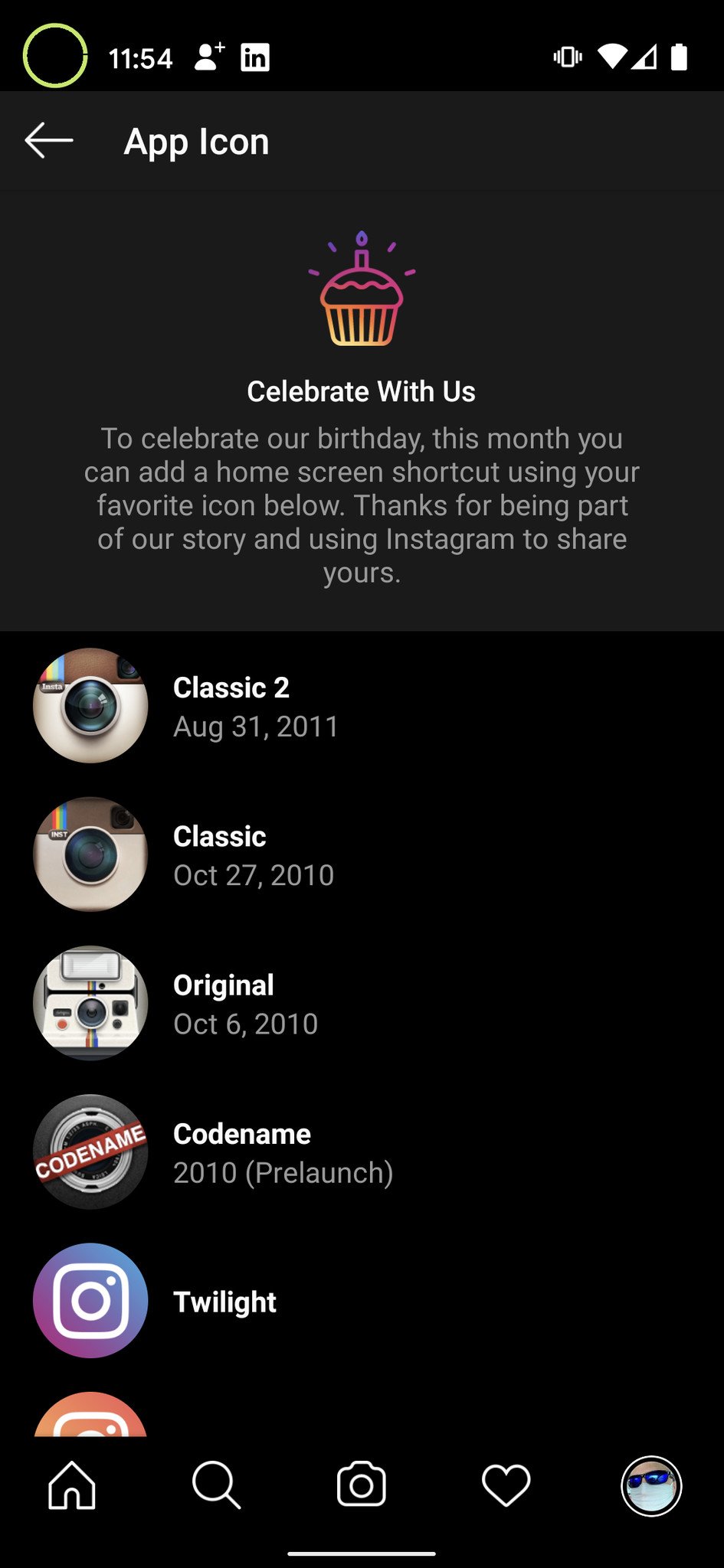Custom Instagram icon on Android 5