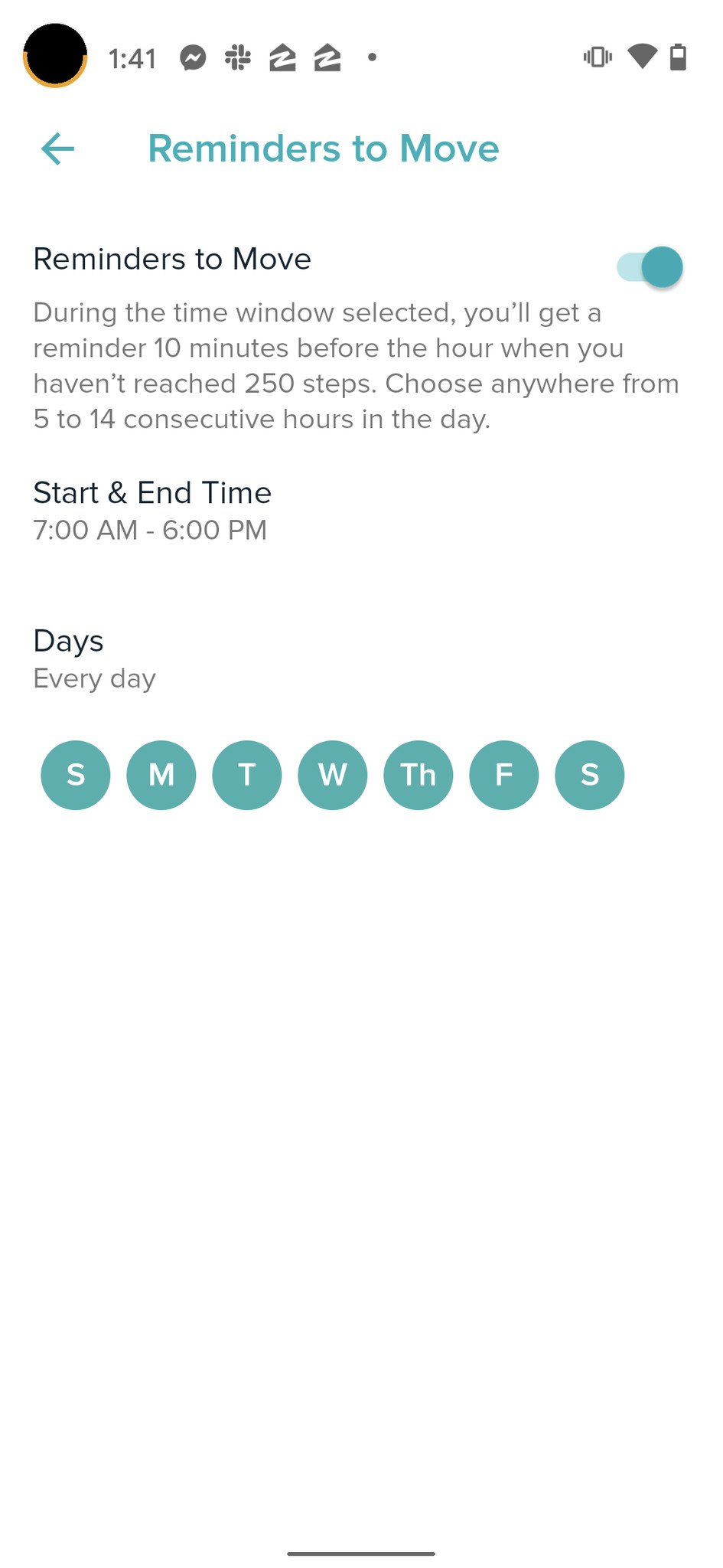 Fitbit Move Reminder Step 3