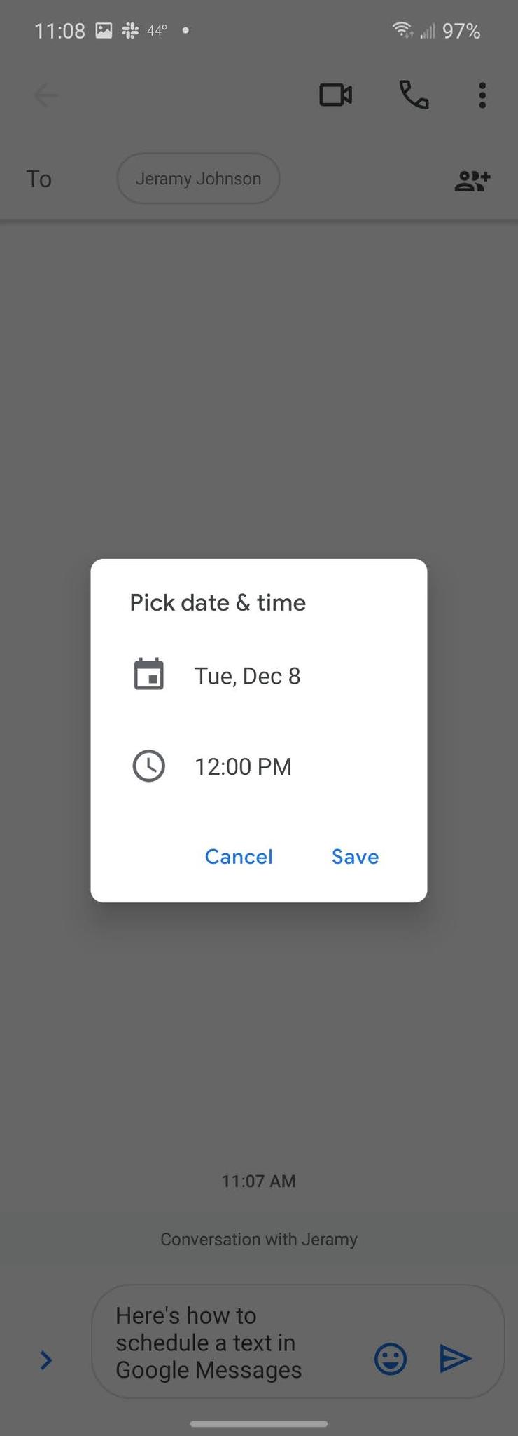 How To Schedule Texts Google Messages Step