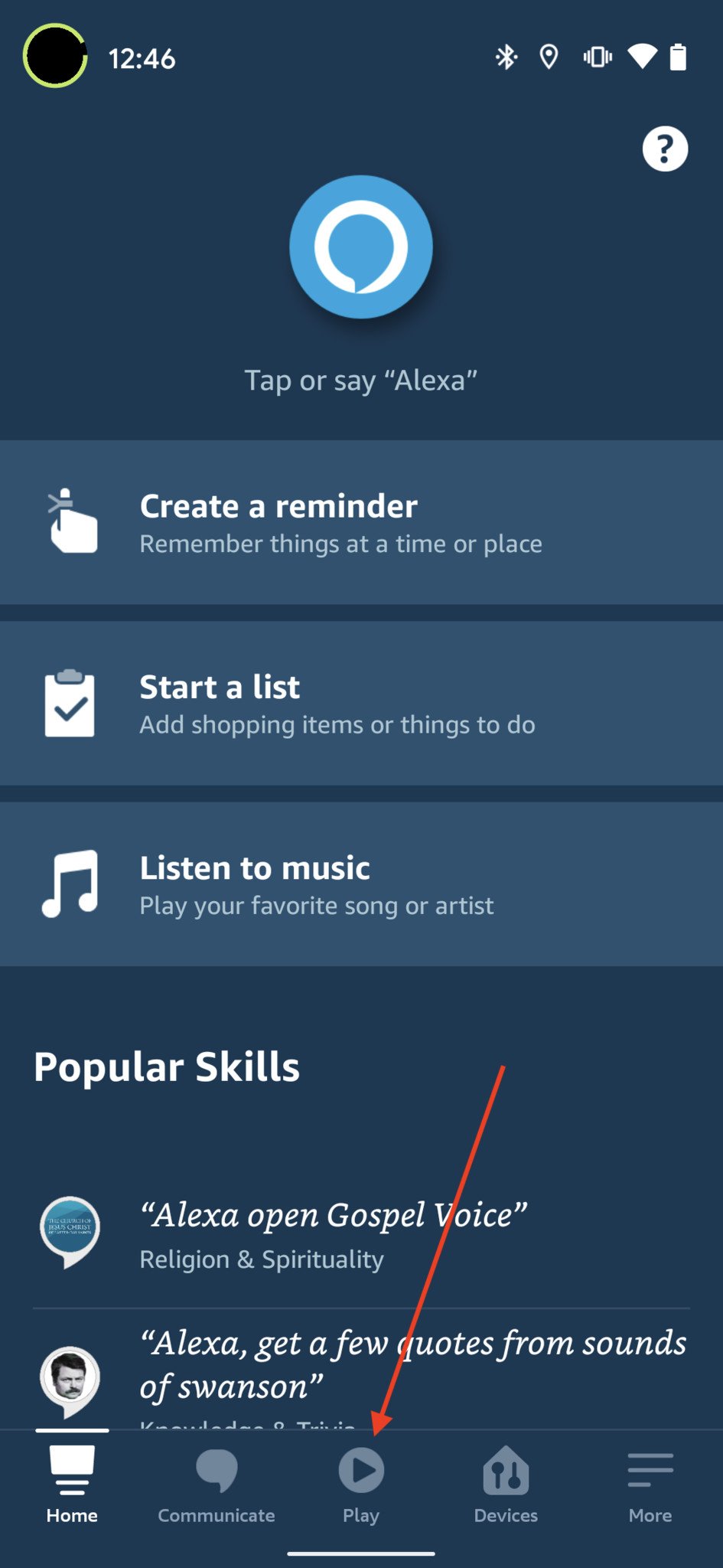Stream Music Alexa App Step 1