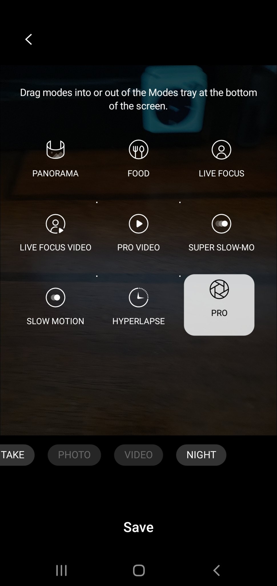 Samsung Camera Mode Advanced Step 3
