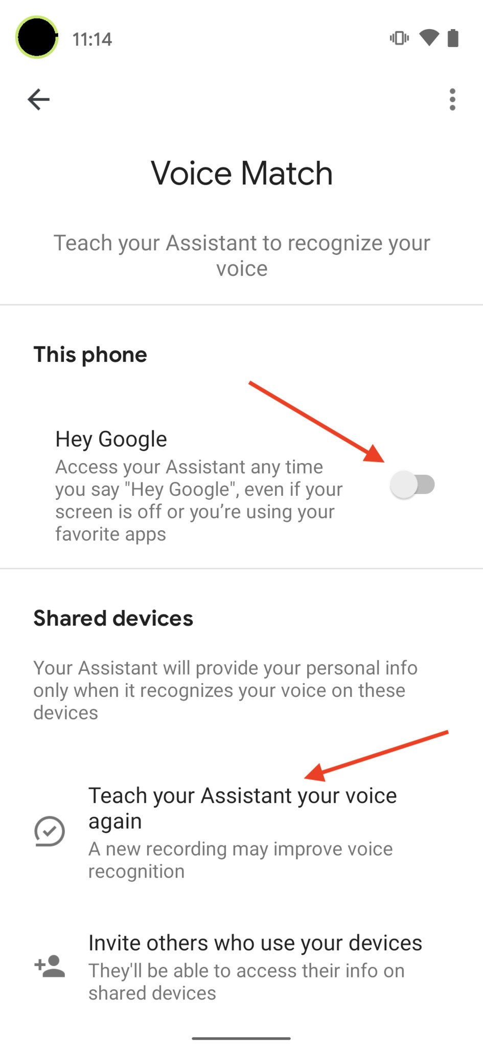 Set Up Google Assistant Voice Match Step 4