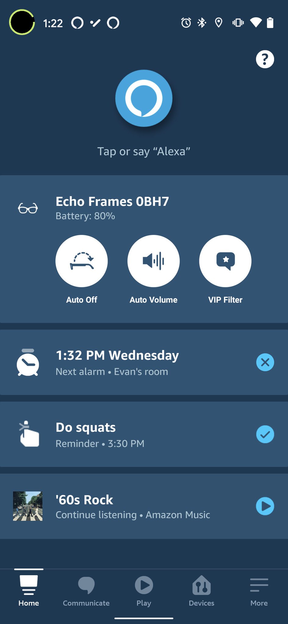 Amazon Echo Frames V2 Setup Auto Off Step 2