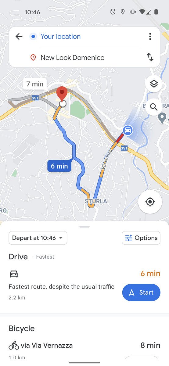 Google Maps New Route Ui