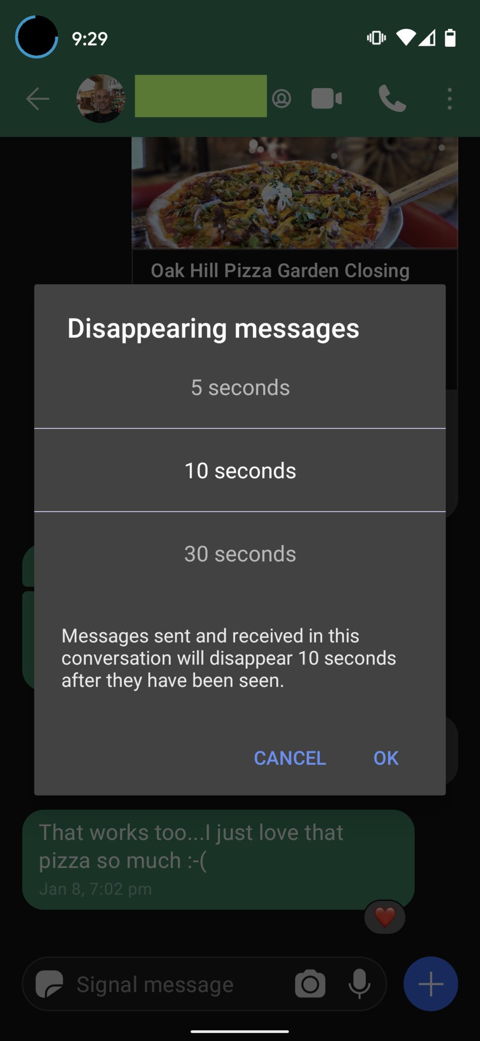 How To Disappearing Messages Signal App Step 4