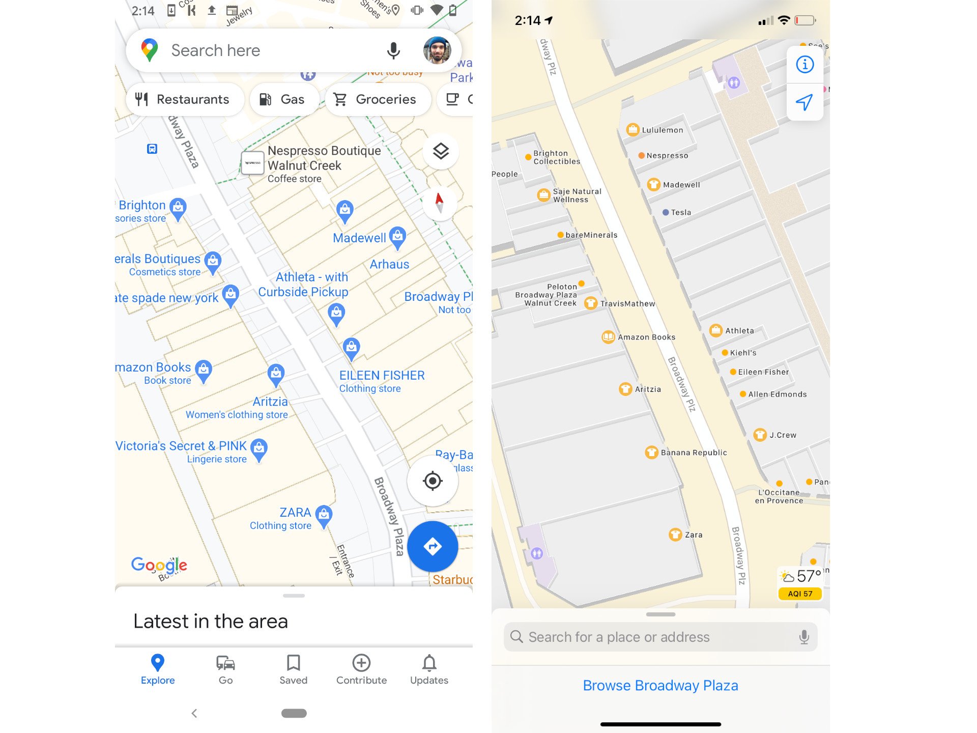 Google Maps Vs Apple Maps
