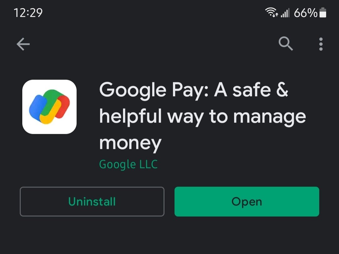 Google Pay New Play Store Listing